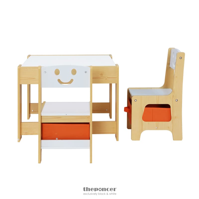 KEEZI 3PCS KIDS TABLE AND CHAIRS SET ACTIVITY DESK