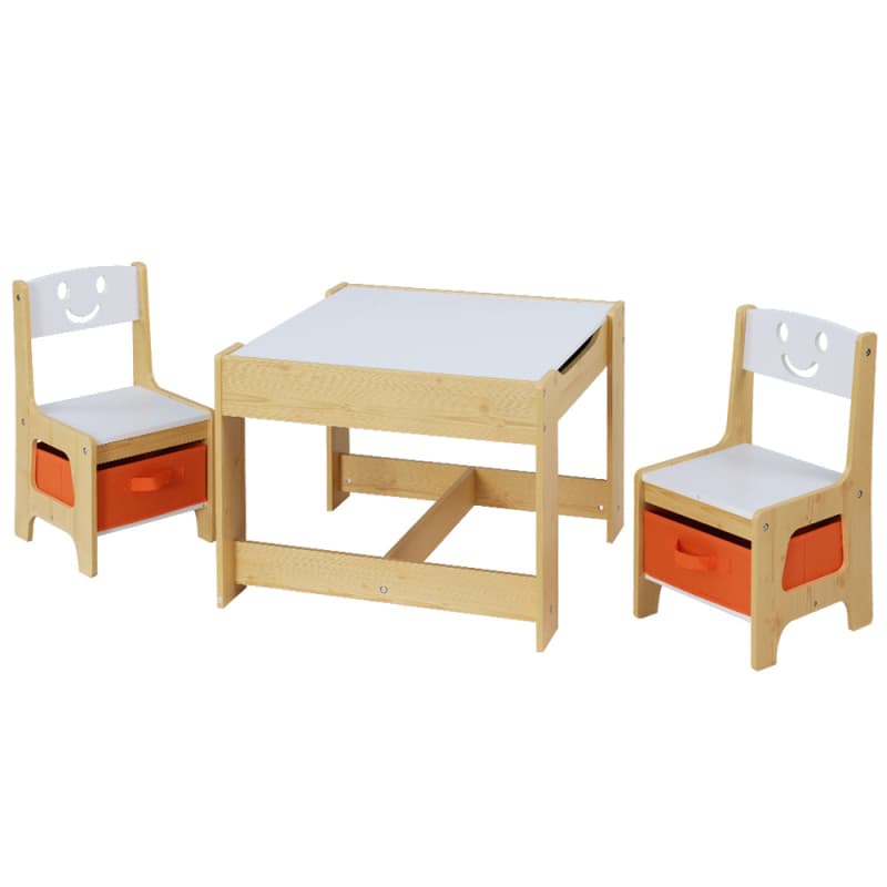 KEEZI 3PCS KIDS TABLE AND CHAIRS SET ACTIVITY DESK