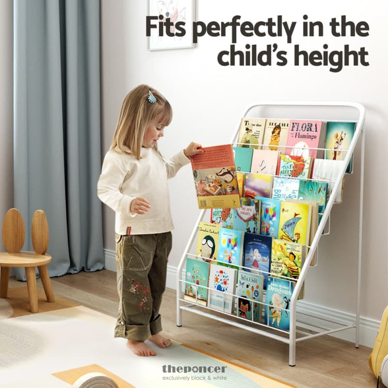 KEEZI 6 TIERS KIDS BOOKSHELF MAGAZINE RACK CHILDREN