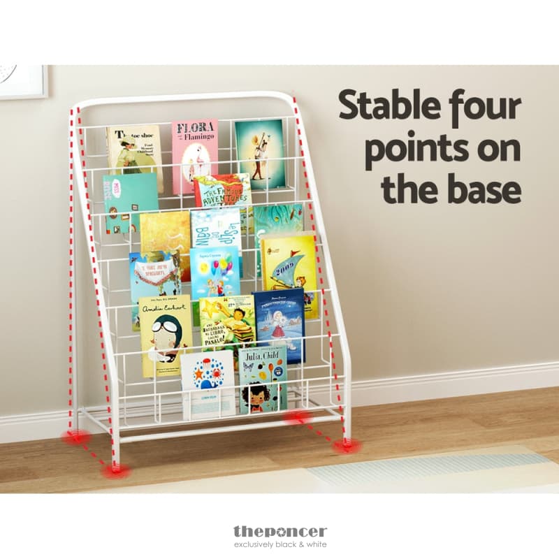 KEEZI 6 TIERS KIDS BOOKSHELF MAGAZINE RACK CHILDREN