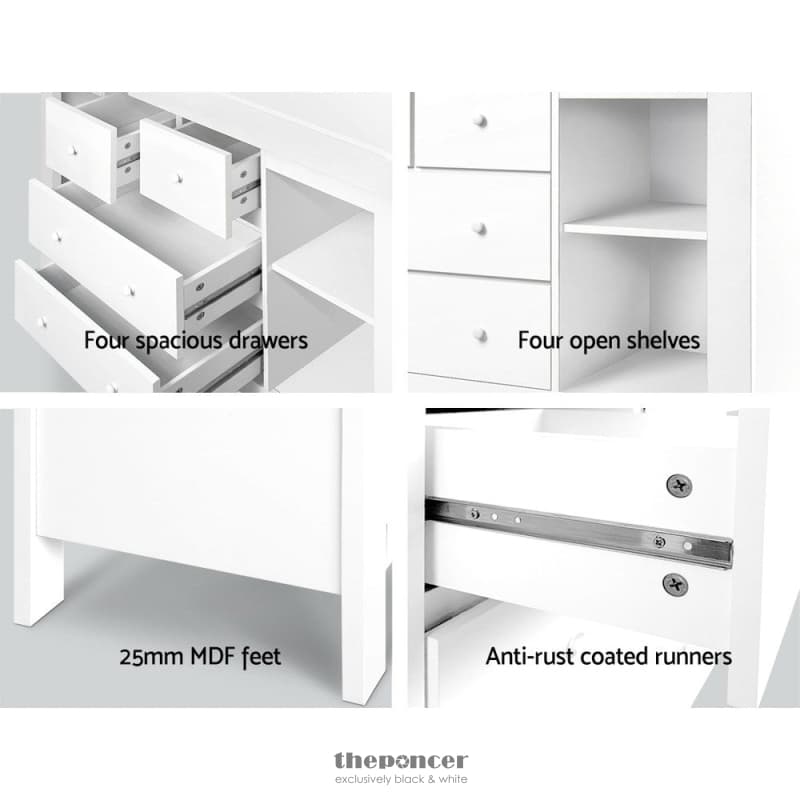 KEEZI BABY CHANGING TABLE DIAPER STATION DRAWERS CHEST