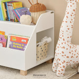 KIDS STORAGE BOOKCASE 3 COMPARTMENTS WHITE