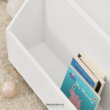 KIDS STORAGE BOOKCASE 3 COMPARTMENTS WHITE