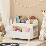 KIDS STORAGE BOOKCASE 3 COMPARTMENTS WHITE