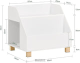 KIDS STORAGE BOOKCASE 3 COMPARTMENTS WHITE