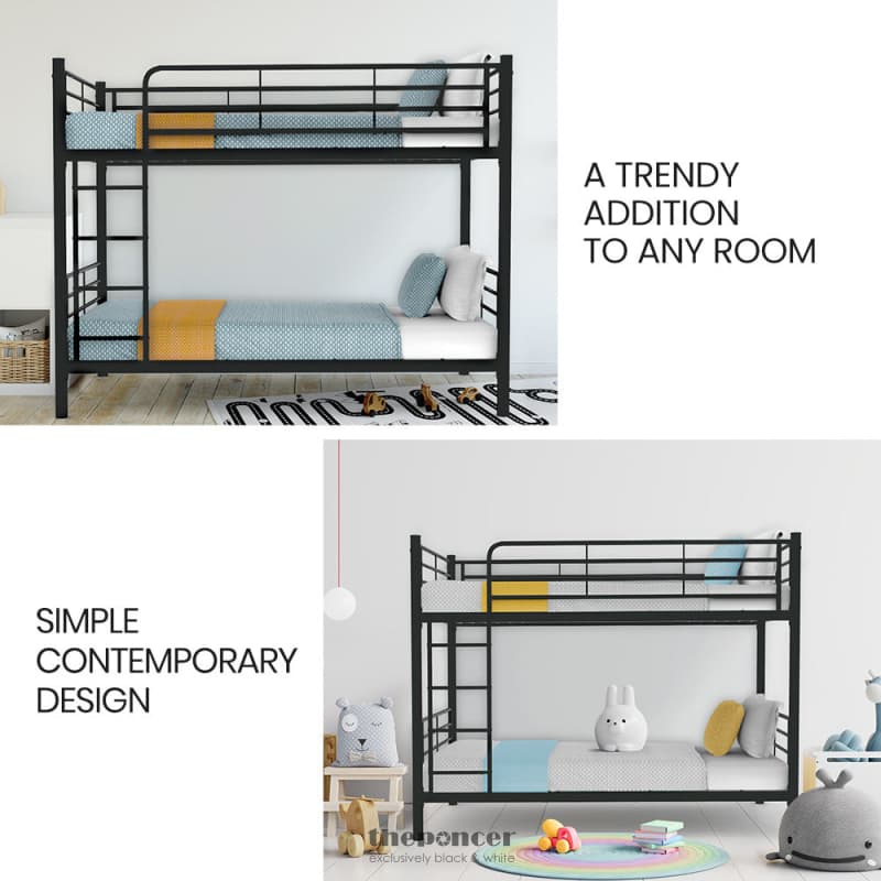 KINGSTON SLUMBER 2IN1 SINGLE METAL BUNK BED FRAME