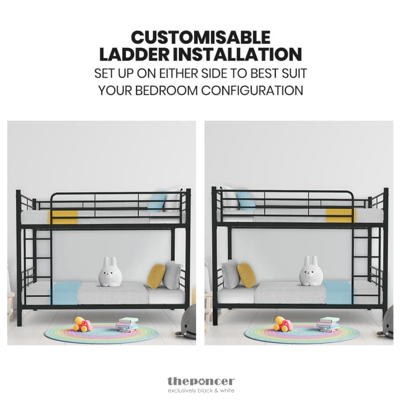 KINGSTON SLUMBER 2IN1 SINGLE METAL BUNK BED FRAME