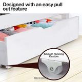 KINGSTON SLUMBER 2X UNDER BED STORAGE DRAWERS WHITE PINE