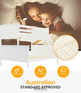KINGSTON SLUMBER BUNK BED FRAME MODULAR SINGLE WHITE WOOD