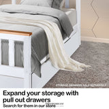 KINGSTON SLUMBER SINGLE WOODEN BED FRAME BASE WHITE TIMBER