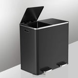 KITCHEN DUAL RECYCLING BIN 30L BLACK