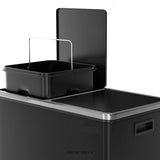 KITCHEN DUAL RECYCLING BIN 30L BLACK