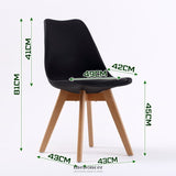 LA BELLA 2 SET BLUE RETRO DINING CAFE CHAIR PADDED SEAT