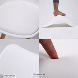 LA BELLA 2 SET WHITE RETRO DINING CAFE CHAIR PADDED SEAT