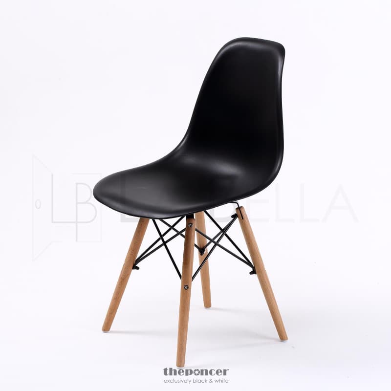 LA BELLA 4 SET BLACK RETRO DINING CAFE CHAIR DSW PP