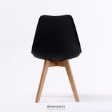 LA BELLA 4 SET BLUE RETRO DINING CAFE CHAIR PADDED SEAT