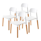 LA BELLA 4 SET WHITE RETRO BELLOCH STACKABLE DINING CAFE