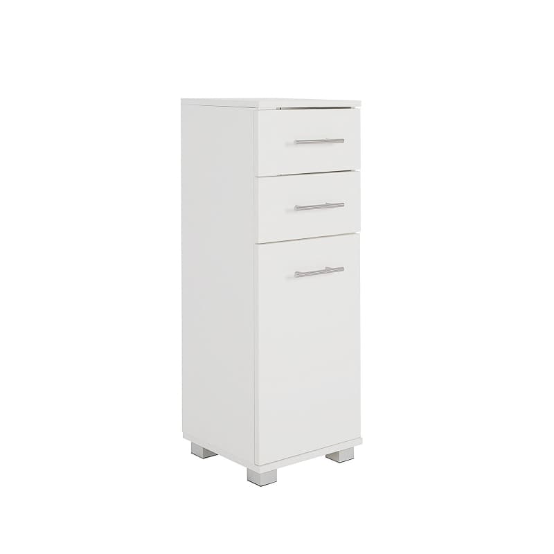 LA BELLA 88CM WHITE BATHROOM STORAGE CABINET DRAWER TALL