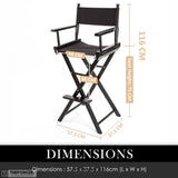 LA BELLA BLACK FOLDING TALL CHAIR DARK HUMOR MOVIE DIRECTOR