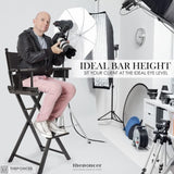 LA BELLA BLACK FOLDING TALL CHAIR DARK HUMOR MOVIE DIRECTOR