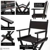 LA BELLA BLACK FOLDING TALL CHAIR DARK HUMOR MOVIE DIRECTOR