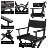 LA BELLA BLACK FOLDING TALL CHAIR DARK HUMOR MOVIE DIRECTOR