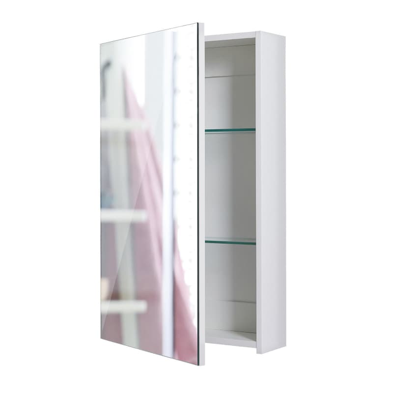 LA BELLA WHITE BATHROOM MIRROR CABINET WALL SINGLE DOOR