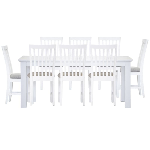 LAELIA 9PC DINING SET 220CM TABLE 8 CHAIR ACACIA WOOD