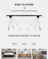 LAPTOP BED DESK WITH STORAGE AND FOLDABLE LEGS FOR ADULTS