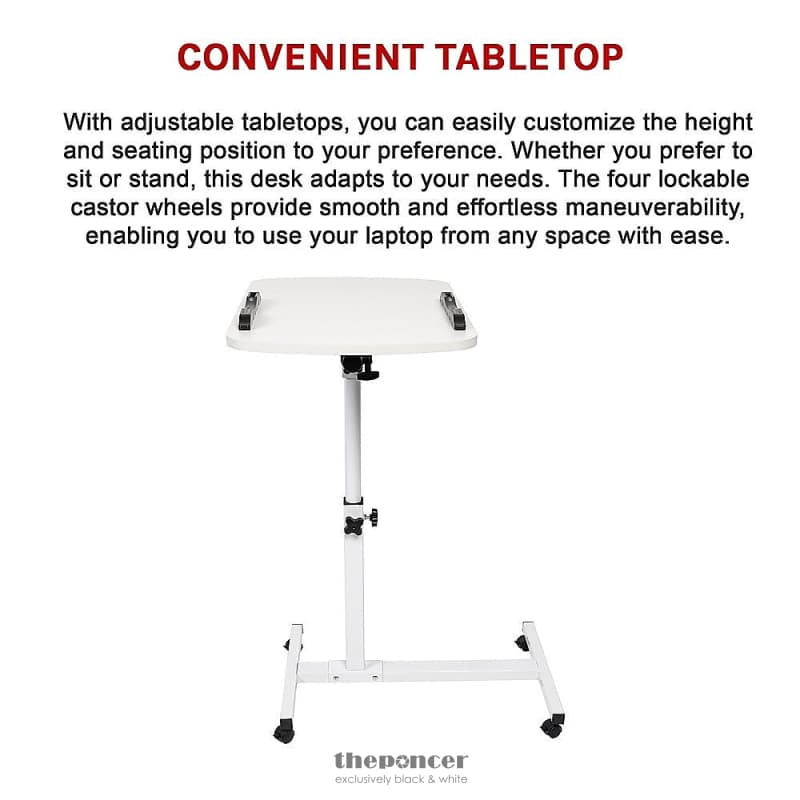 LAPTOP DESK PORTABLE MOBILE COMPUTER TABLE STAND ADJUSTABLE