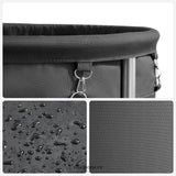 LAUNDRY BASKET WITH WHEELS BLACK