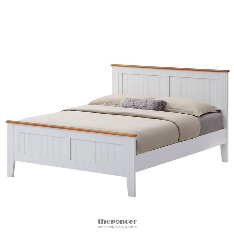 LOBELIA BED FRAME QUEEN SIZE MATTRESS BASE SOLID RUBBER