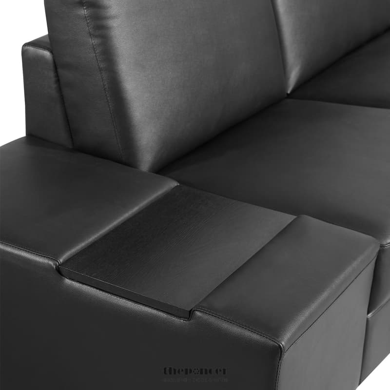 LOUNGE SET LUXURIOUS 6 SEATER BONDED LEATHER CORNER SOFA