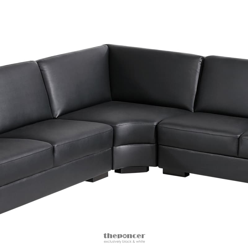 LOUNGE SET LUXURIOUS 6 SEATER BONDED LEATHER CORNER SOFA
