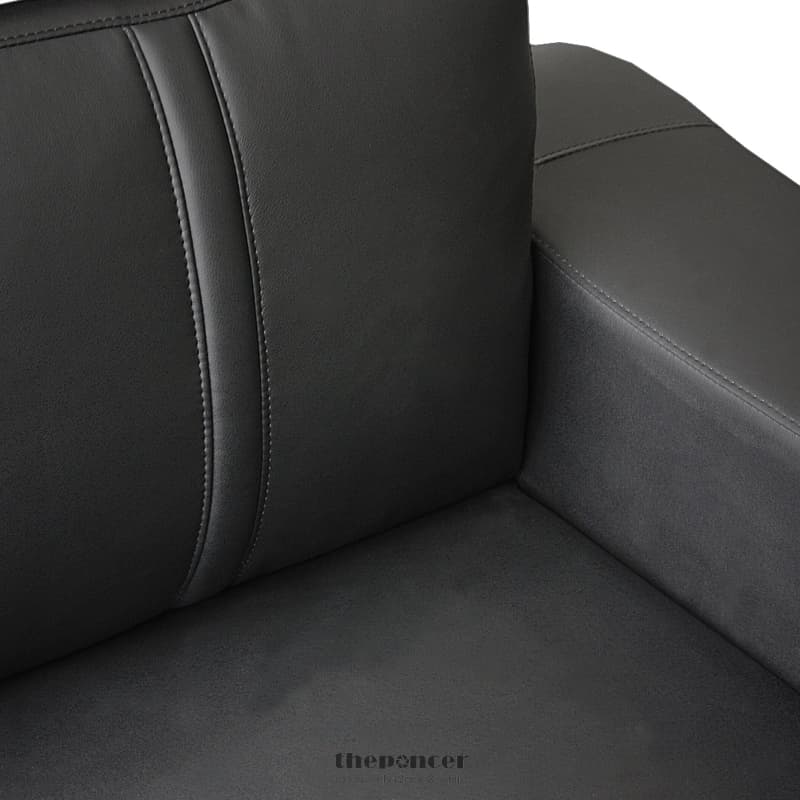 LOUNGE SET LUXURIOUS 6 SEATER FAUX LEATHER CORNER SOFA