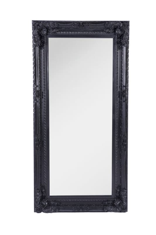 LUX FRENCH PROVINCIAL ORNATE MIRROR - BLACK