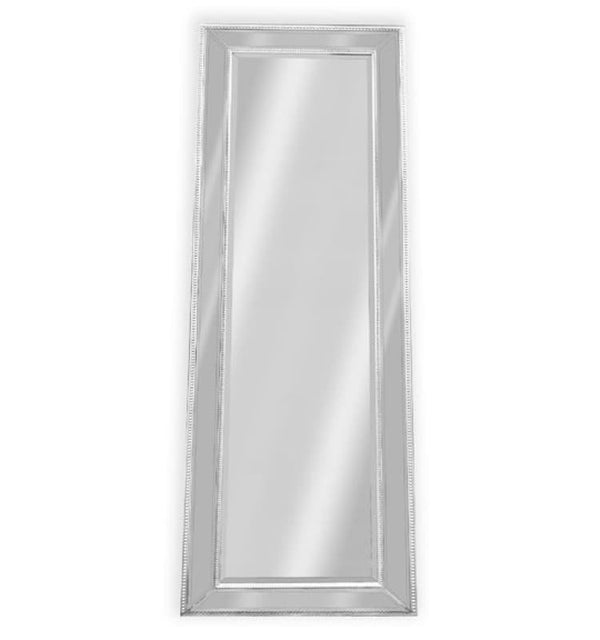 MEDIUM WHITE BEADED FRAMED MIRROR - 70CM X 170CM