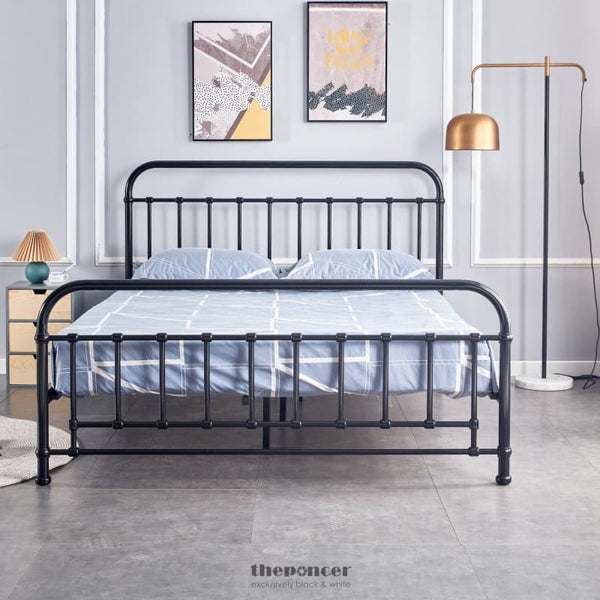 METALLICA DOUBLE BED SIZE METAL FRAME PLATFORM MATTRESS