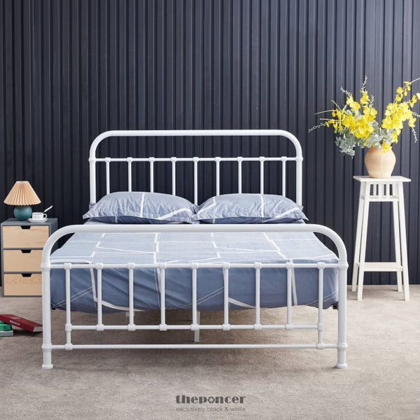 METALLICA DOUBLE BED SIZE METAL FRAME PLATFORM MATTRESS