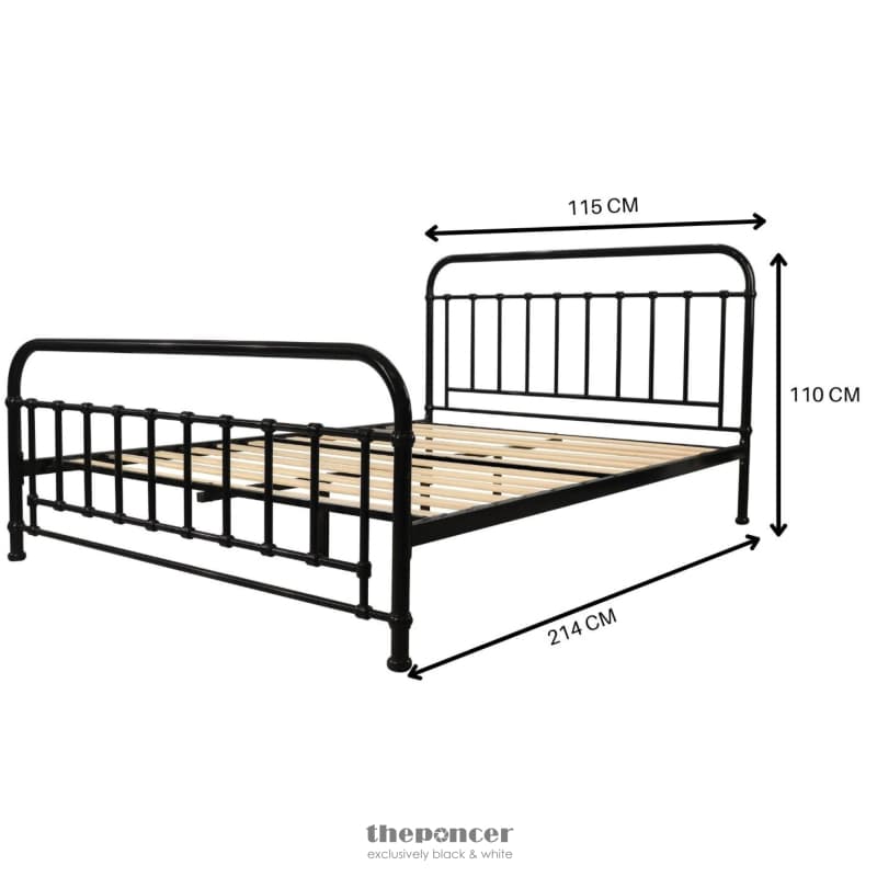 METALLICA KING SINGLE BED SIZE METAL FRAME PLATFORM