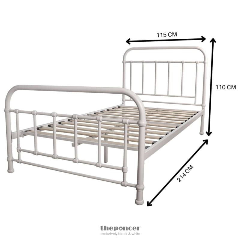 METALLICA KING SINGLE BED SIZE METAL FRAME PLATFORM