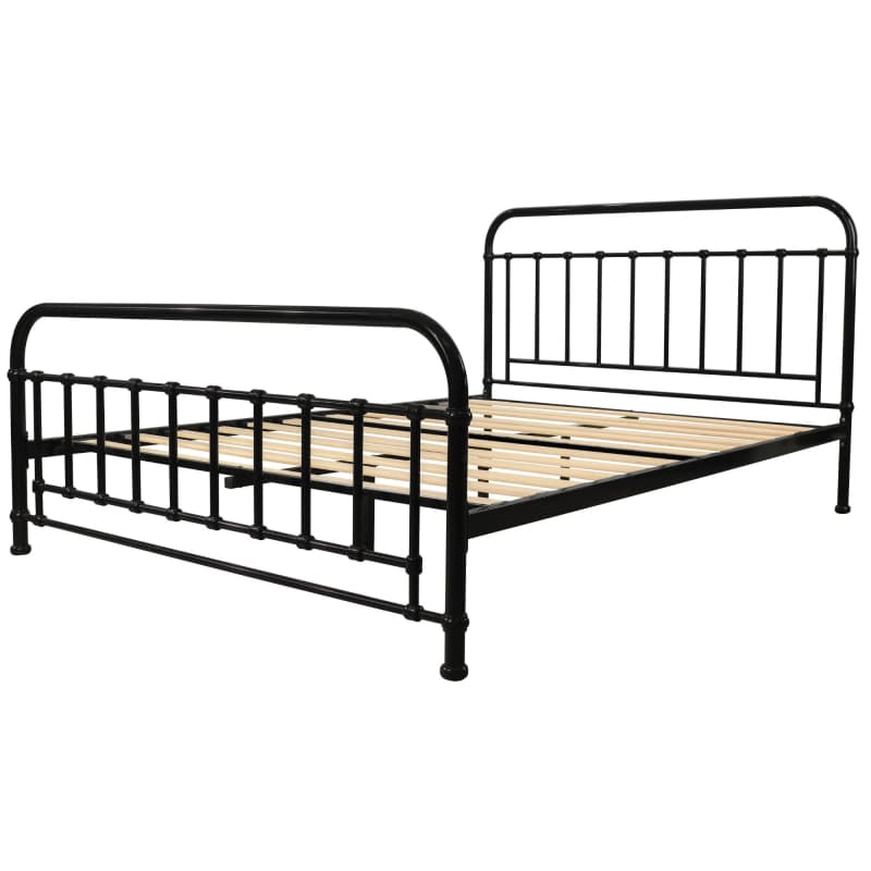 METALLICA QUEEN BED SIZE METAL FRAME PLATFORM MATTRESS BASE