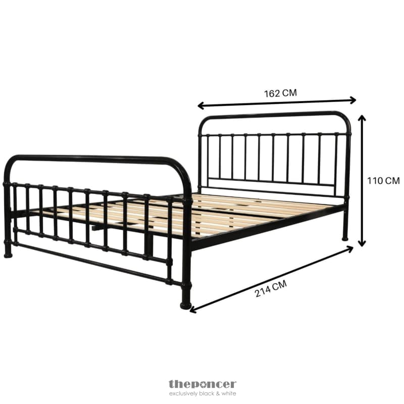 METALLICA QUEEN BED SIZE METAL FRAME PLATFORM MATTRESS BASE