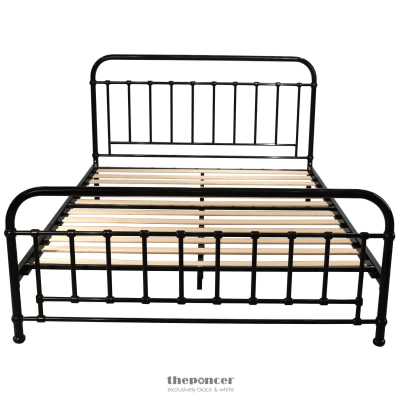 METALLICA QUEEN BED SIZE METAL FRAME PLATFORM MATTRESS BASE