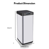 MIRAKLASS SENSOR BIN 50L NARROW BLACK SQUARE MK-SB-111-JR