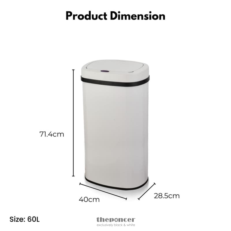 MIRAKLASS SENSOR BIN 60L WHITE OVAL MK-SB-102-JR