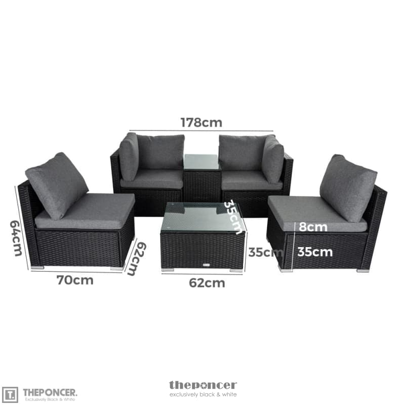 MODULAR OUTDOOR WICKER LOUNGE SET