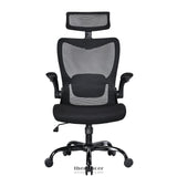 MONA ERGONOMIC HIGH BACK FLIPPED ARMREST TASK CHAIR IN BLACK