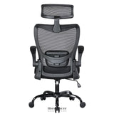 MONA ERGONOMIC HIGH BACK FLIPPED ARMREST TASK CHAIR IN BLACK