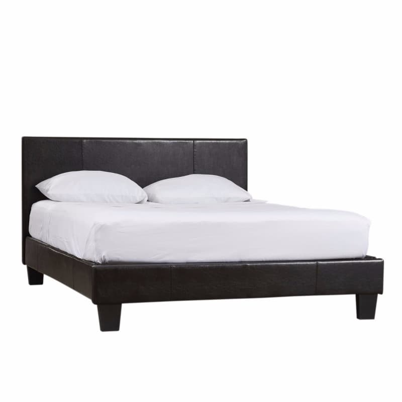 MONDEO PU LEATHER DOUBLE BLACK BED